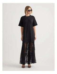 Gia Spliced Lace Maxi Dress