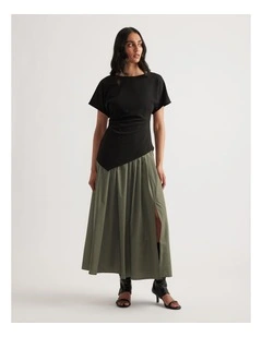 Raya Spliced Midi Dress