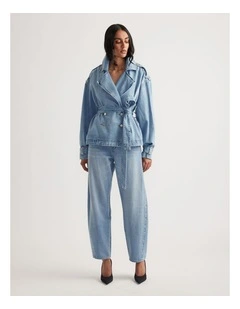 Eden Denim Crop Trench