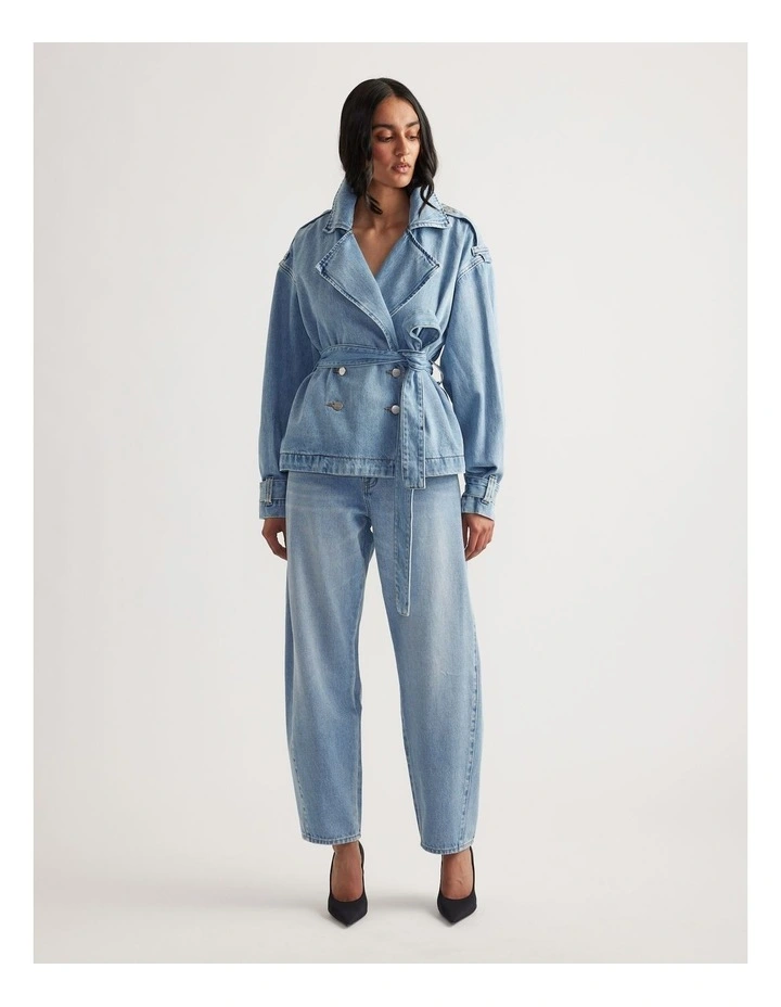 Eden Denim Crop Trench image 1