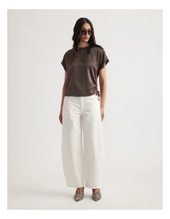 Frankie Satin Side Tie Top