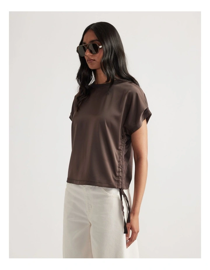 Frankie Satin Side Tie Top image 3
