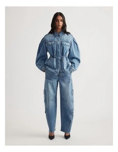 Alyssa Cinched Denim Jacket
