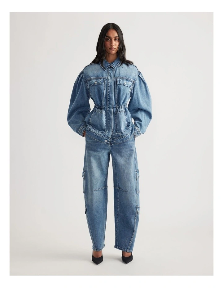 Alyssa Cinched Denim Jacket image 1