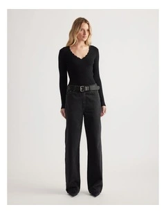 Kai V Neck Long Sleeve Top