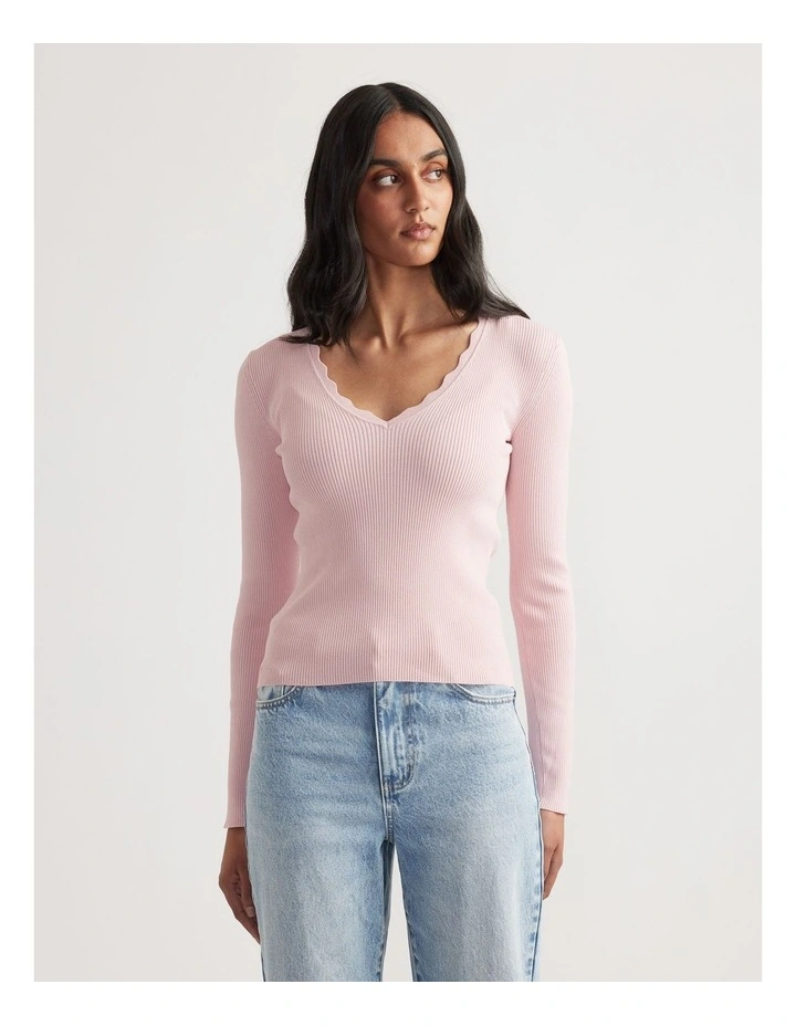Kai V Neck Long Sleeve Top image 3