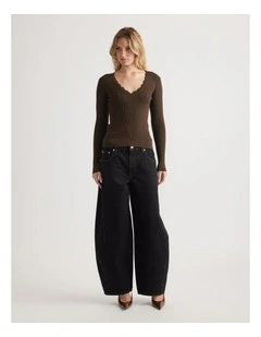 Kai V Neck Long Sleeve Top