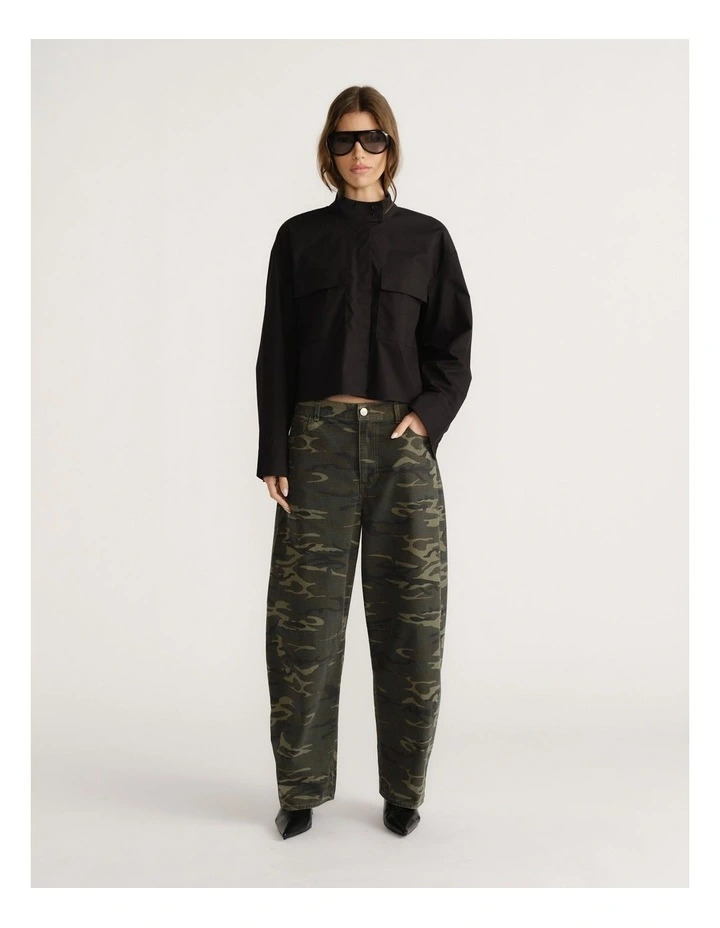 D-Luxe Utility Shirt in Black image 1