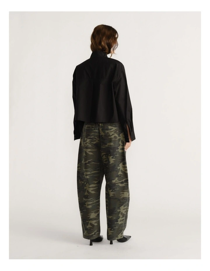 D-Luxe Utility Shirt in Black image 2