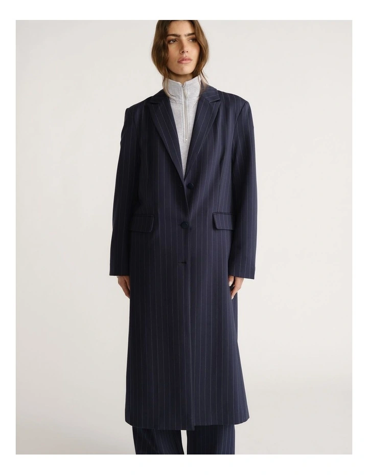 D-Luxe Pinstripe Blazer Coat image 3