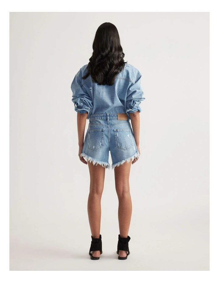 Samara Distressed Denim Short image 2