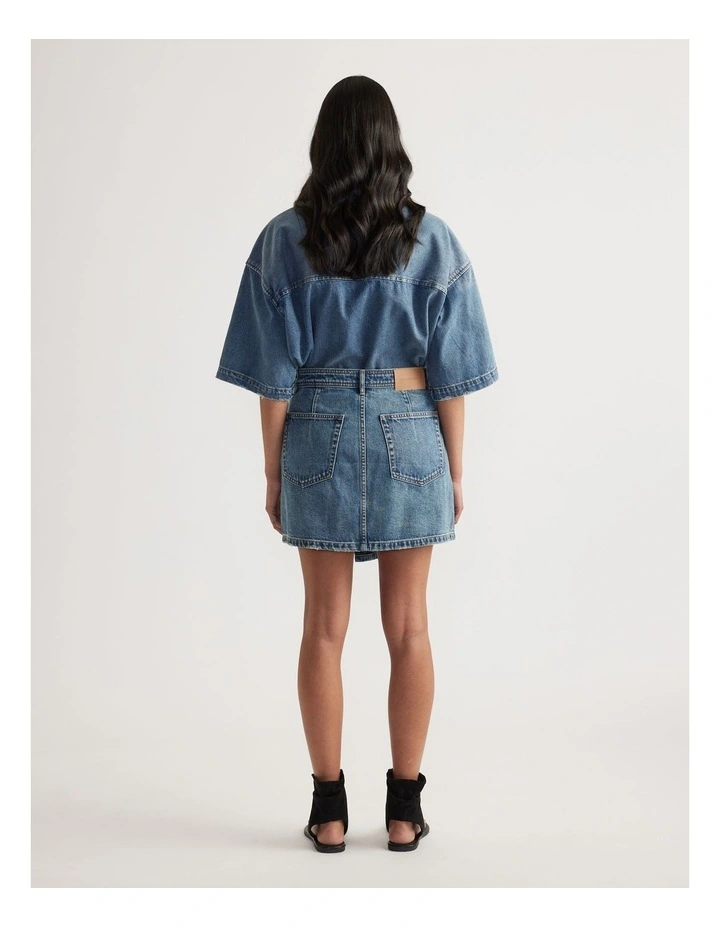 Rowan Asymmetric Denim Skirt image 2