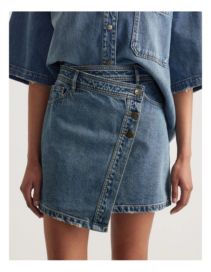 Rowan Asymmetric Denim Skirt image 4