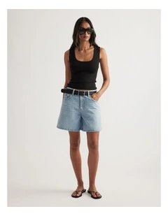 Abigail A-Line Denim Short