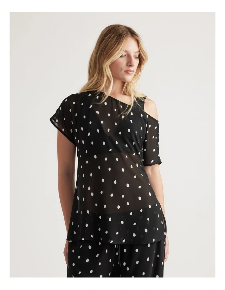 Eliza Off Shoulder Sheer Top image 3