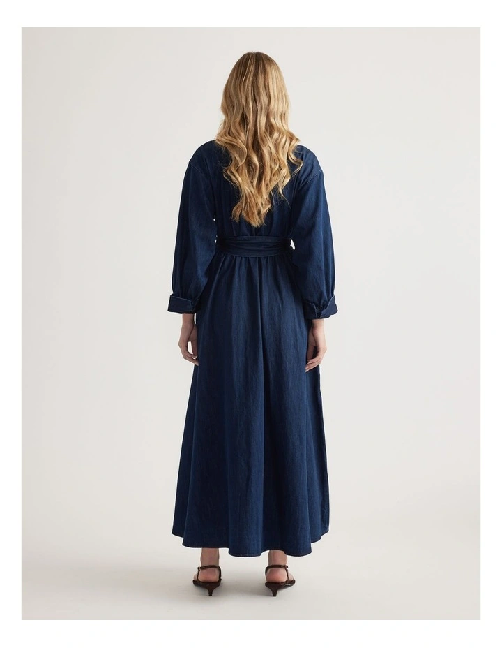 Madilyn Denim Midi Shirt Dress image 2