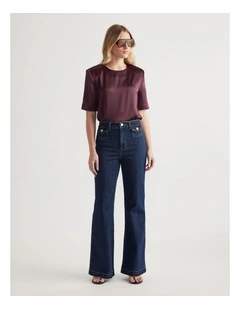 Noah Shoulder Pad Satin Top