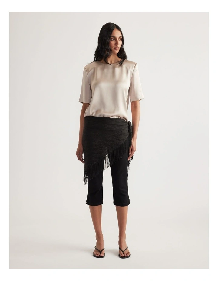 Noah Shoulder Pad Satin Top image 1