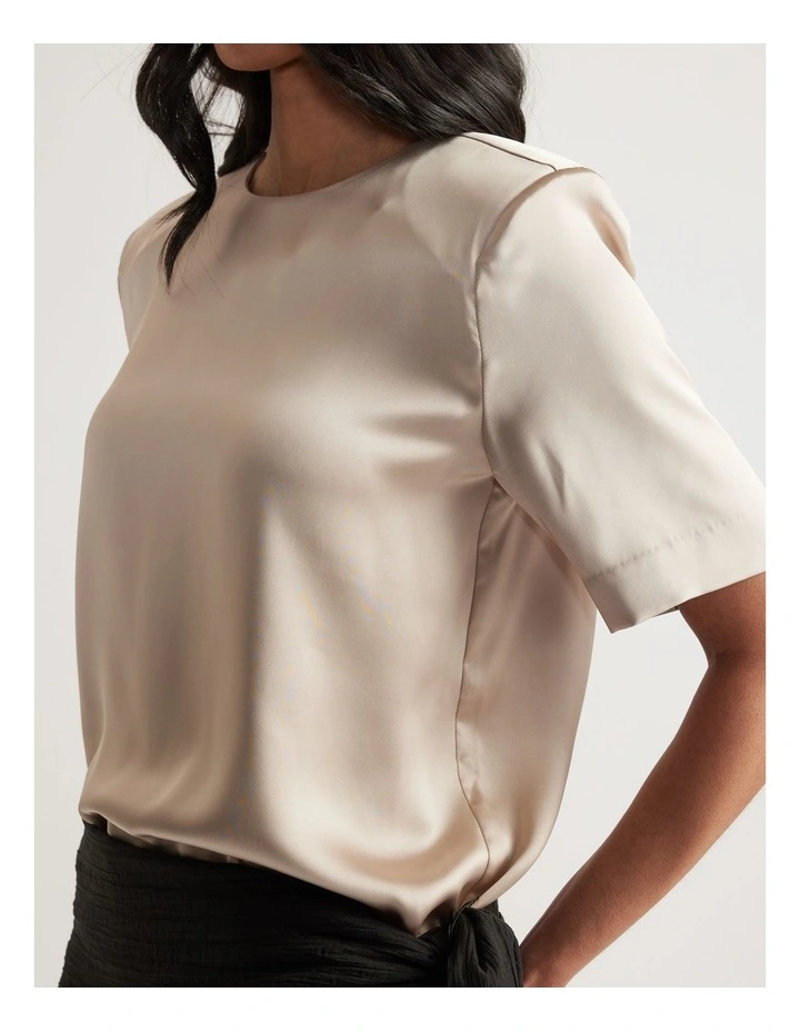 Noah Shoulder Pad Satin Top image 3