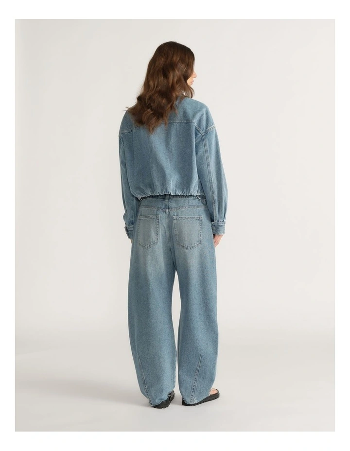 D-Luxe Denim Bomber Jacket image 2