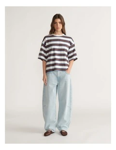 D-Luxe Short Sleeve Stripe Tee