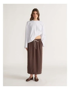 D-Luxe Racer Stripe Midi Skirt