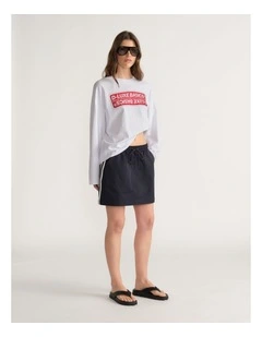 D-Luxe Side Stripe Mini Skirt