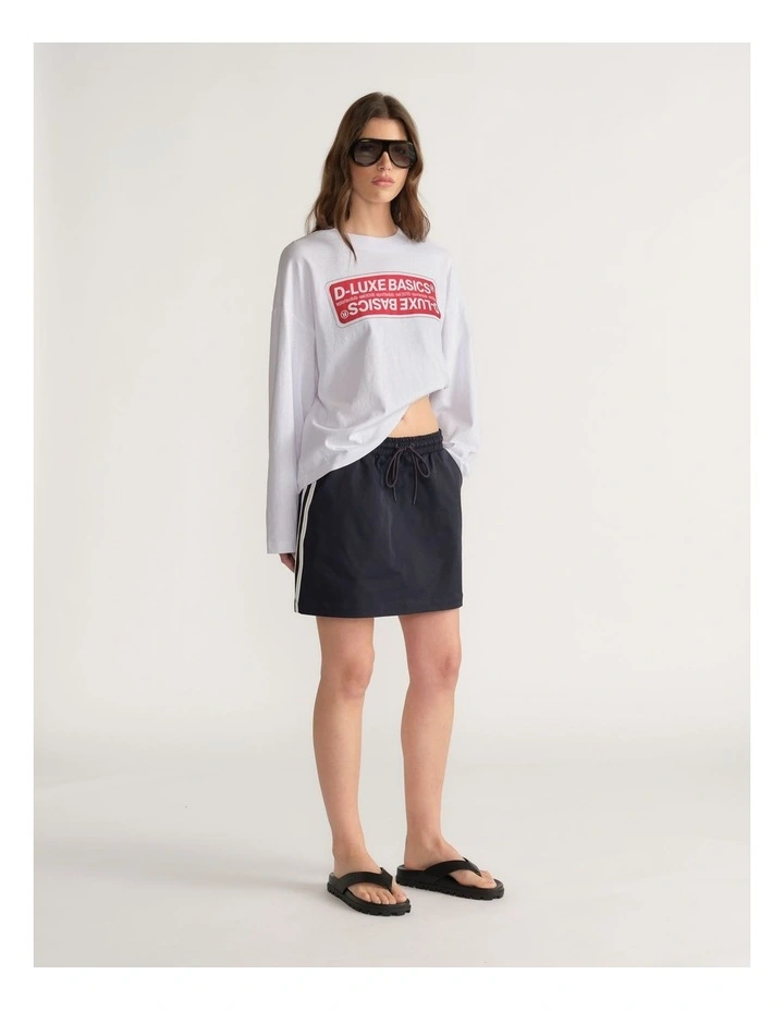 D-Luxe Side Stripe Mini Skirt image 1