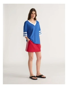 D-Luxe V Neck Stripe Tee