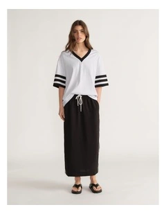 D-Luxe V Neck Stripe Tee