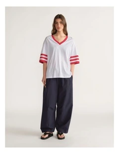 D-Luxe V Neck Stripe Tee