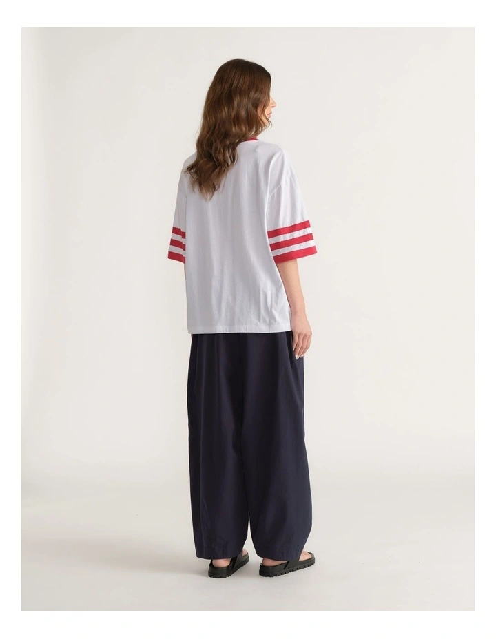 D-Luxe V Neck Stripe Tee image 2