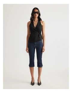 Quinn Wrap Halter Neck Top