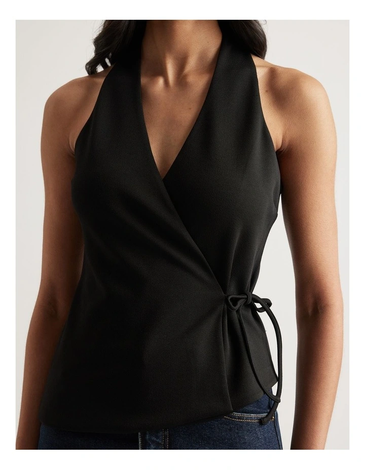 Quinn Wrap Halter Neck Top image 3