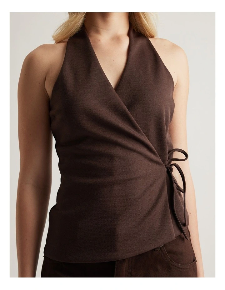 Quinn Wrap Halter Neck Top image 3