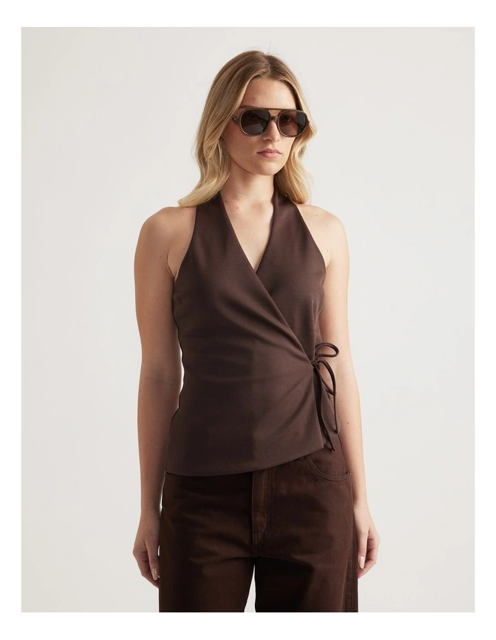 Quinn Wrap Halter Neck Top image 4