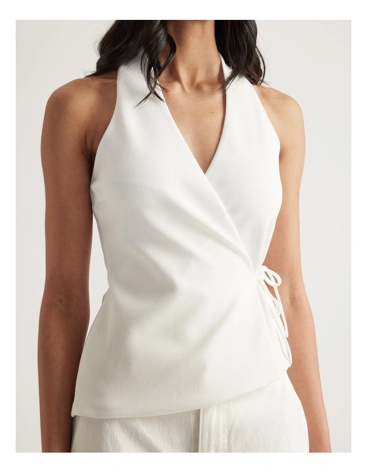 Quinn Wrap Halter Neck Top image 3
