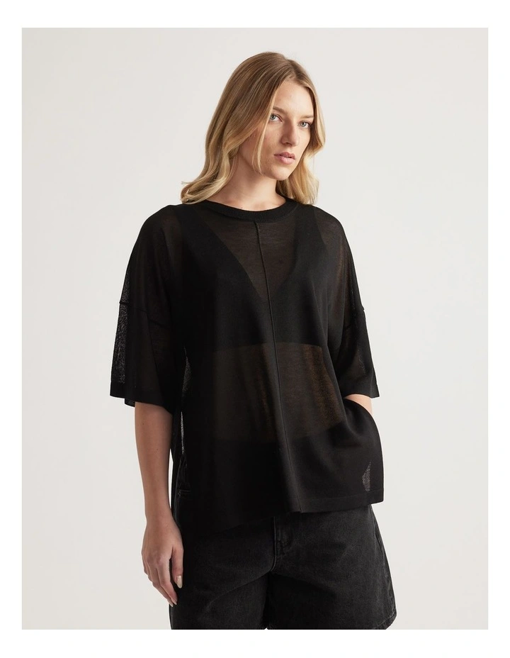 Romy Oversized Knit Tee image 4