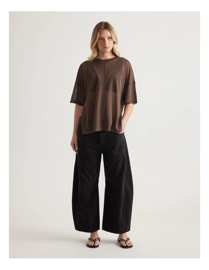 Romy Oversized Knit Tee image 1