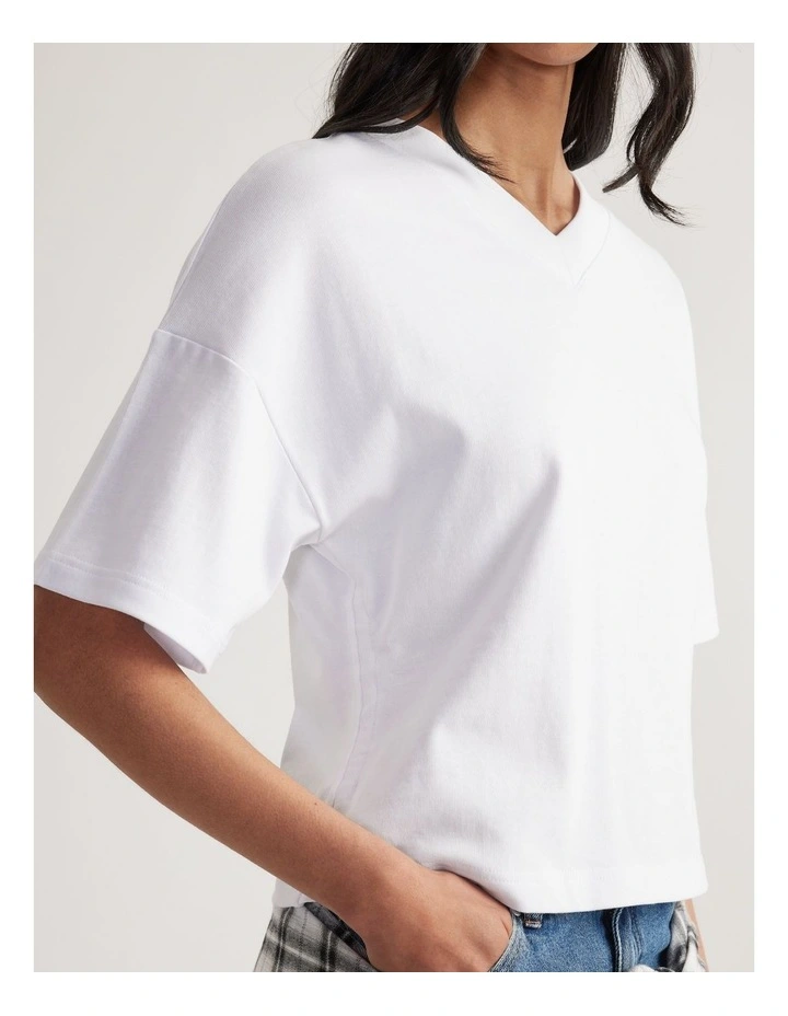 Alicia V Neck Boxy Tee image 3