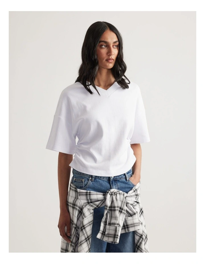 Alicia V Neck Boxy Tee image 4