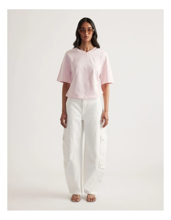 Alicia V Neck Boxy Tee image 1