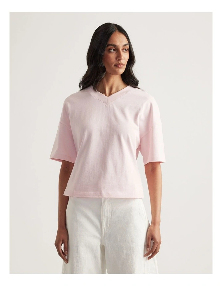 Alicia V Neck Boxy Tee image 4