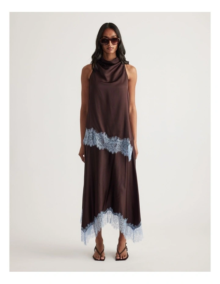 Sylvana Satin Lace Trim Skirt image 1
