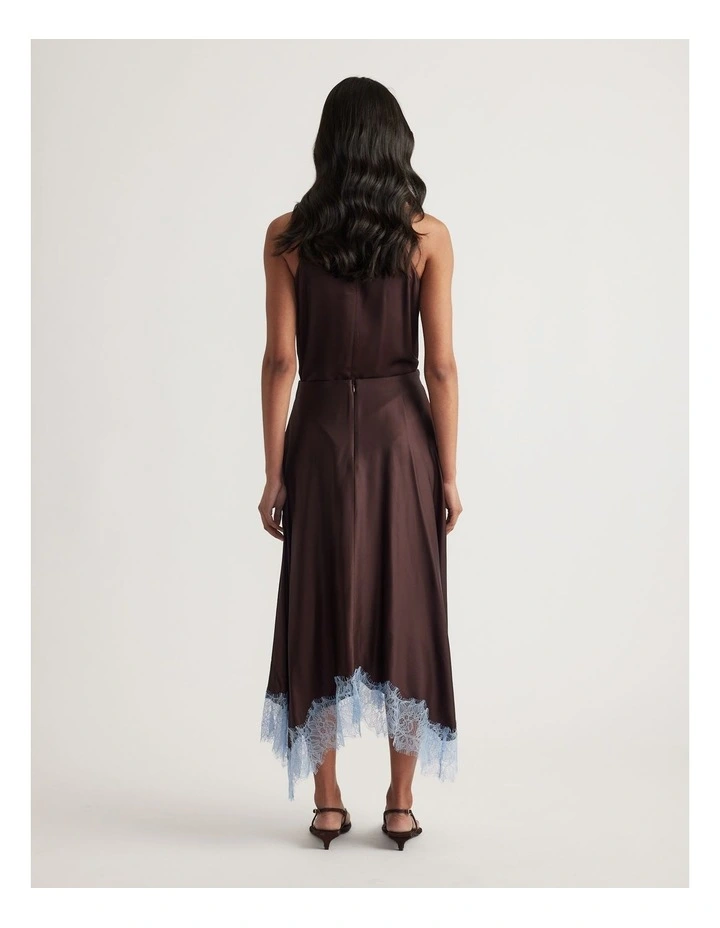 Sylvana Satin Lace Trim Skirt image 2