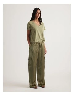 Annie Satin Cargo Pant