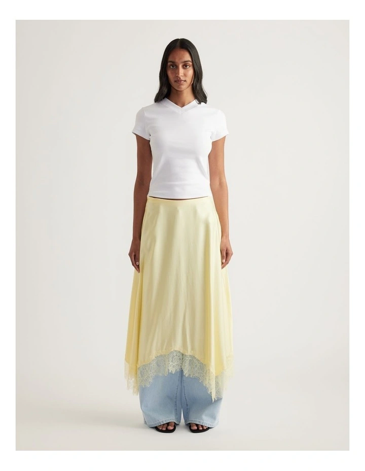 Sylvana Satin Lace Trim Skirt image 1
