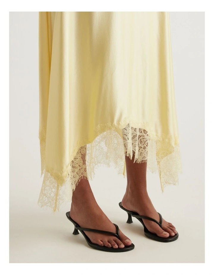 Sylvana Satin Lace Trim Skirt image 3