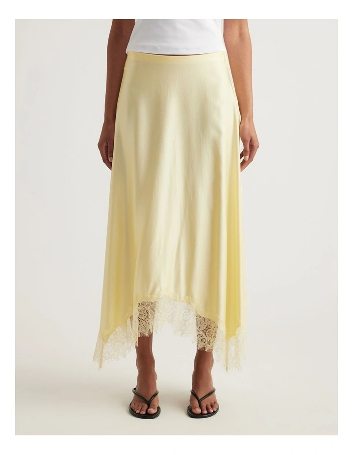 Sylvana Satin Lace Trim Skirt image 5