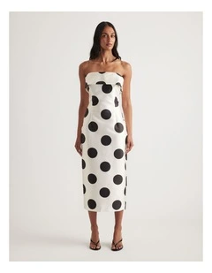 Zahra Strapless Midi Dress